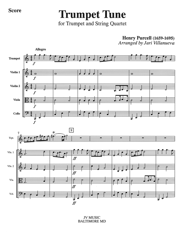 Trumpet Tune Henry Purcell Trumpet and String Quartet Store « Taps