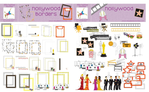 Hollywood Mega Pack Digital Graphics, Clip Art