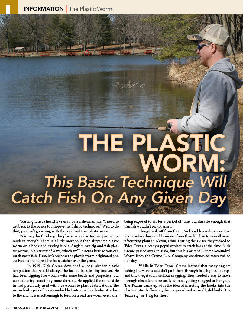 Sample Article from the Fall issue of Bass Angler Magaizne Sample Article from the Fall issue of Bass Angler Magaizne