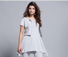 Maloka Frosted Asymmetrical Petal Tunic