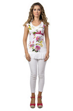 Savage Culture Pink Fuchsia Bloom Pocket Tunic Roberta