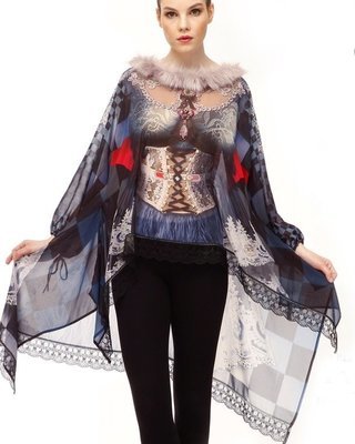 IPNG Winter Garden Corset Illusion Asymmetrical Long Tunic