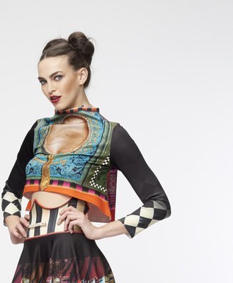 IPNG Bodice Cutout Book Crop Top