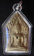 Pra Khun Phaen Hlang Pra Ngang Dta Daeng - Nuea Wan Pasom Pong Mai Takian (Sacred Herb + Takian Tree powder) Fang Ploi Takrut Ngern (Garnets and silver Takrut) - Run Mee Ngern Tong - Luang Phu Key