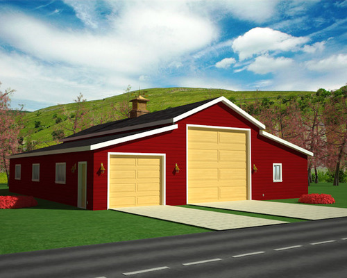 g450 50' x 60' - 9' Sides 14' Center Garage Plan With Apartment Plan garage with apartment