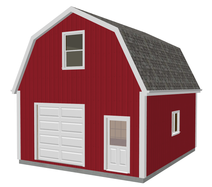 Gambrel Garage Plans with Loft