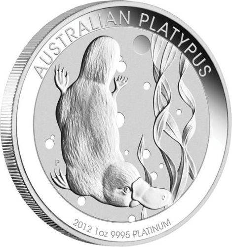 2012   1 oz Perth Mint platinum Platypus coin .9995 pure $100 rare 