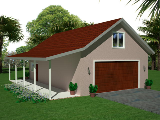 G384 24 X 40 9 Detached Garage, Commercial Garage Plans With Office